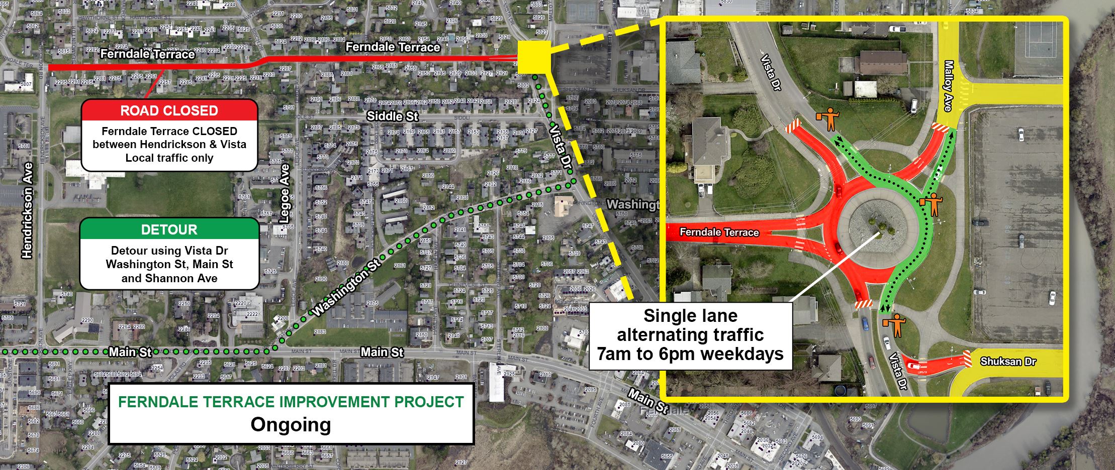 Map of Ferndale Terrace - Vista Roundabout